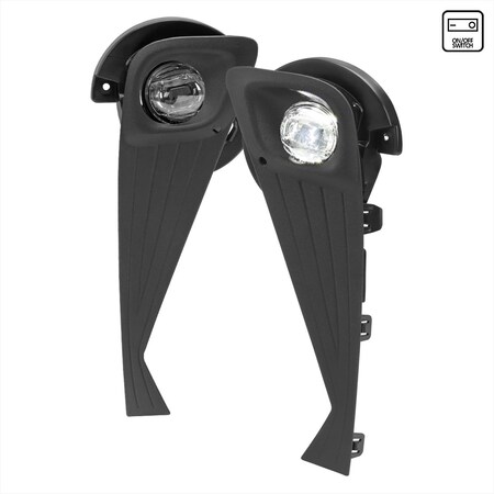 Spec-D Tuning LED FOG LIGHTS WITH CHROME HOUSING CLEAR LENS, 2PK LF-CHR20CLED-DL